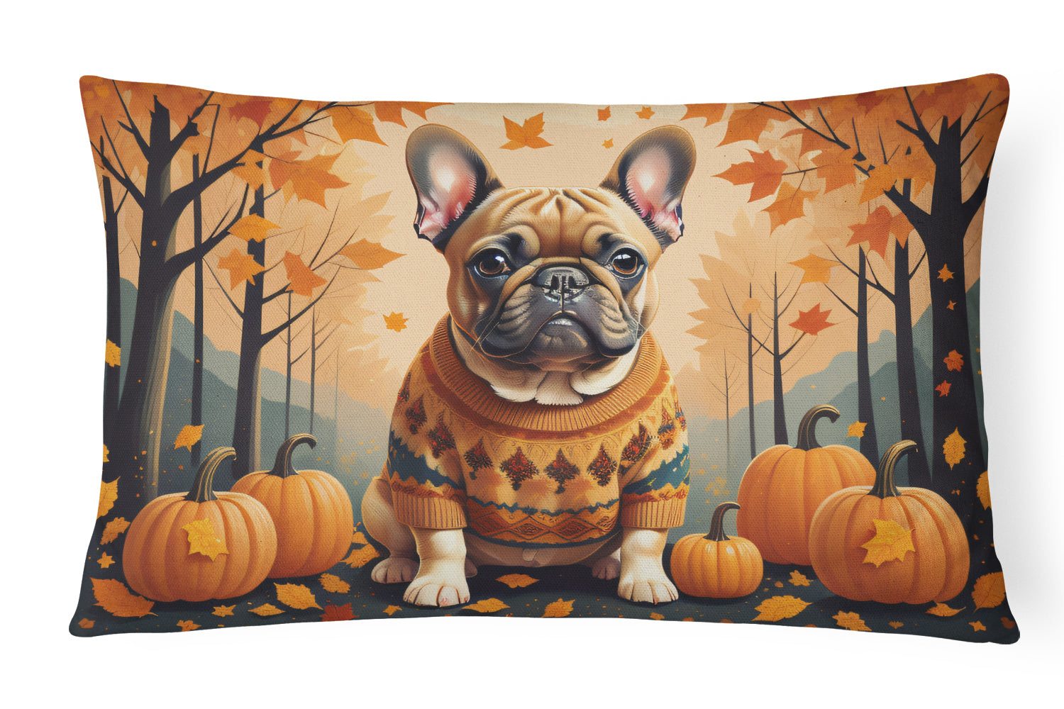 Buy this Fawn French Bulldog Fall Fabric Decorative Pillow