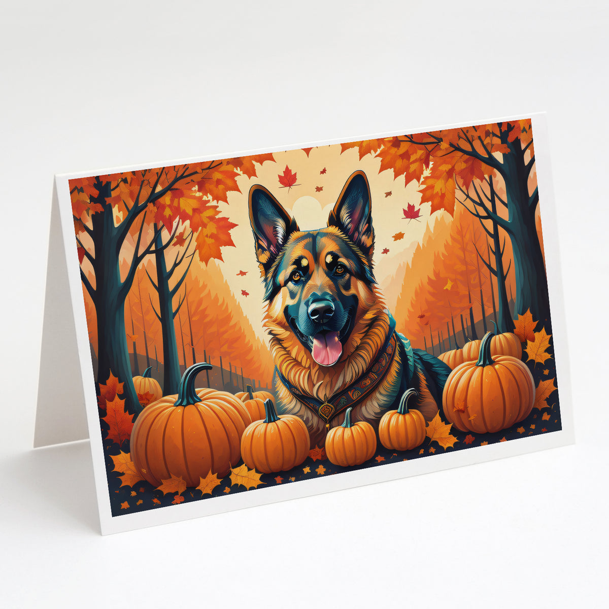 Buy this German Shepherd Fall Greeting Cards and Envelopes Pack of 8