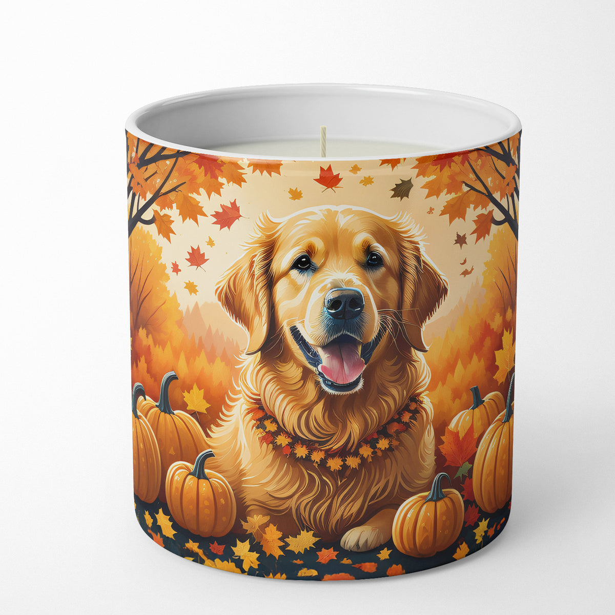 Buy this Golden Retriever Fall Decorative Soy Candle