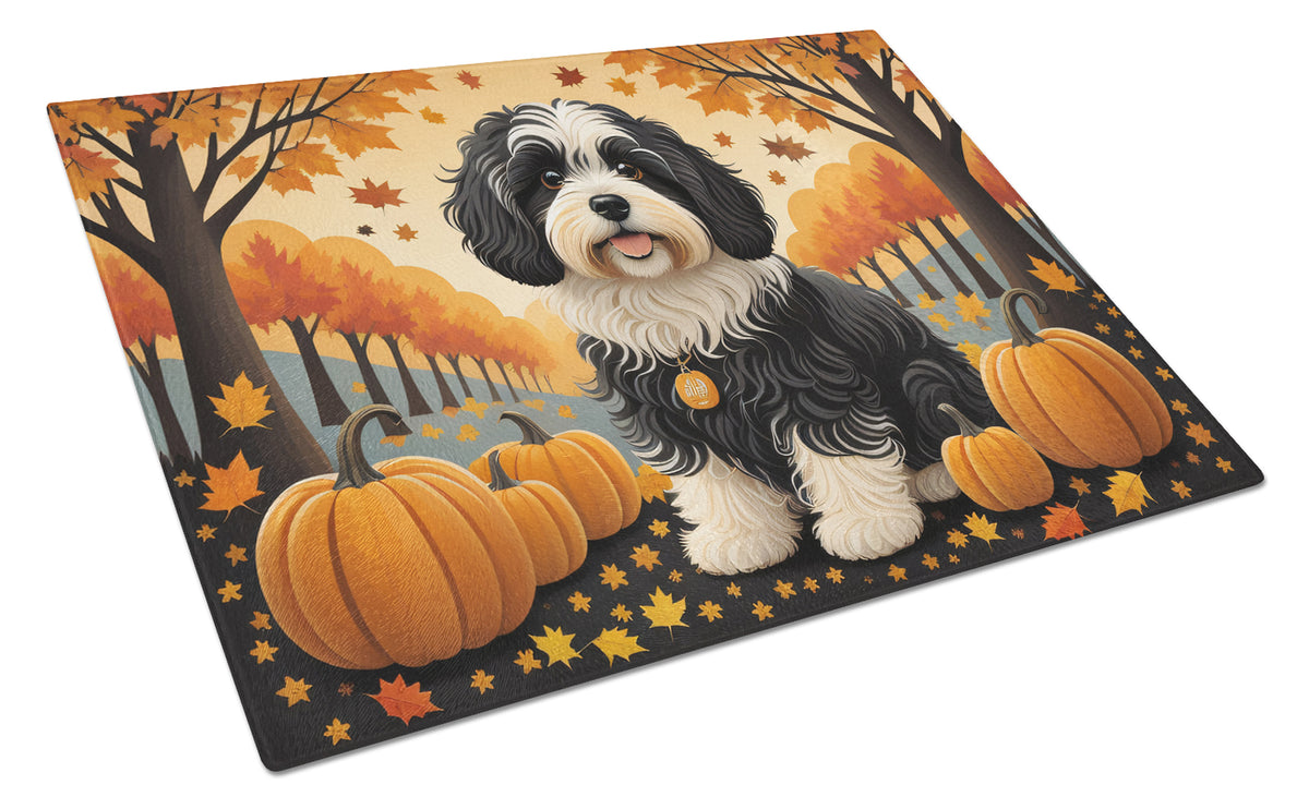Buy this Havanese Fall Glass Cutting Board Large