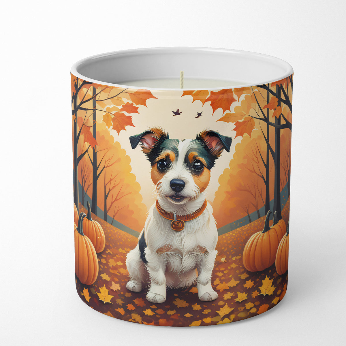 Buy this Jack Russell Terrier Fall Decorative Soy Candle