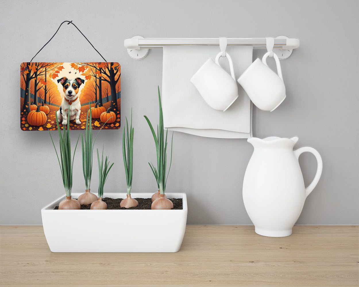 Jack Russell Terrier Fall Wall or Door Hanging Prints