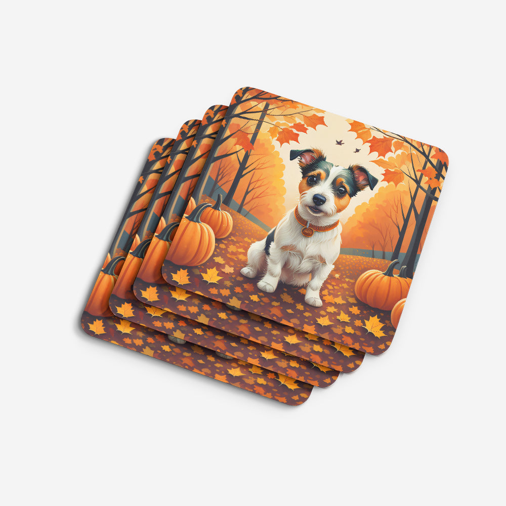 Jack Russell Terrier Fall Foam Coaster Set of 4
