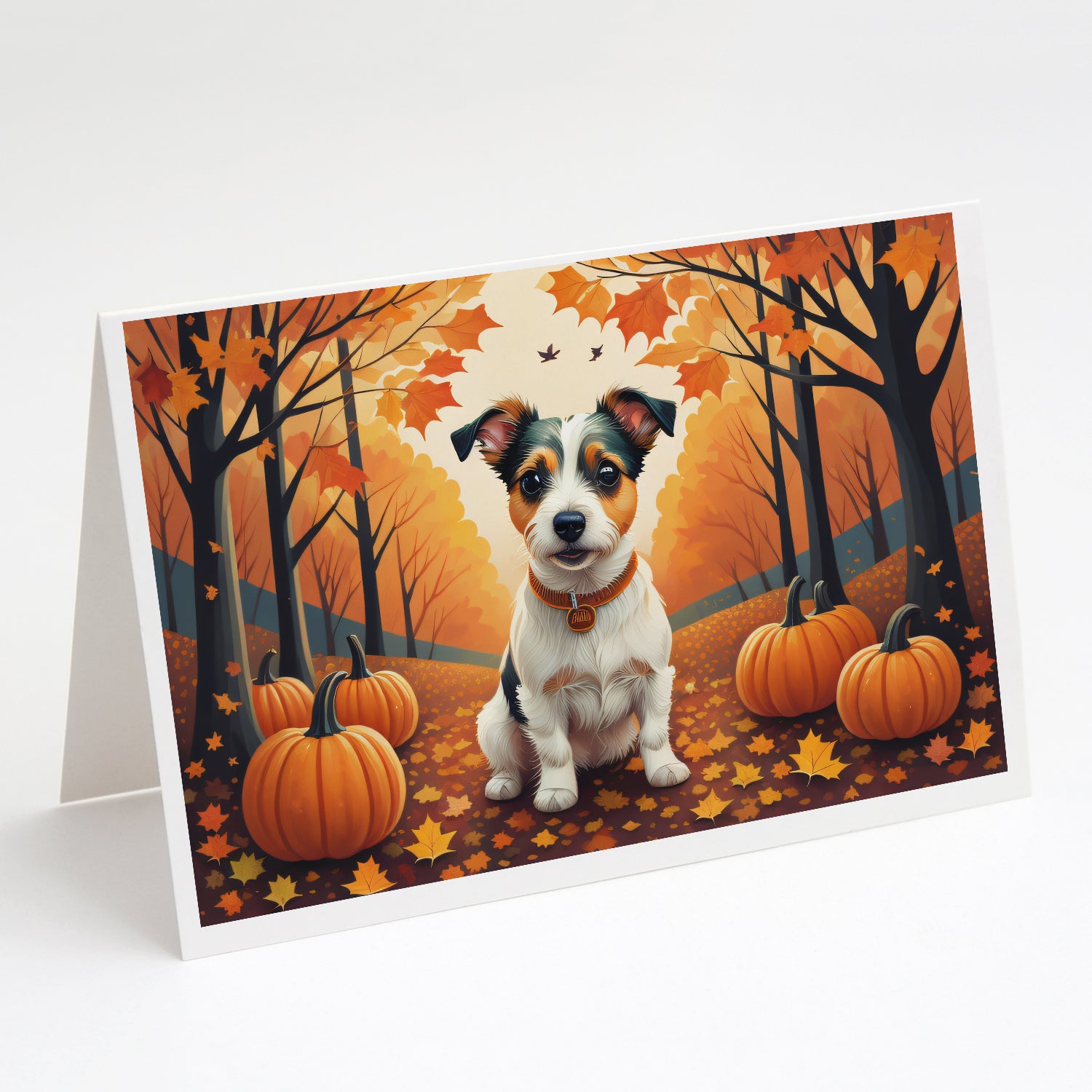 Buy this Jack Russell Terrier Fall Greeting Cards and Envelopes Pack of 8