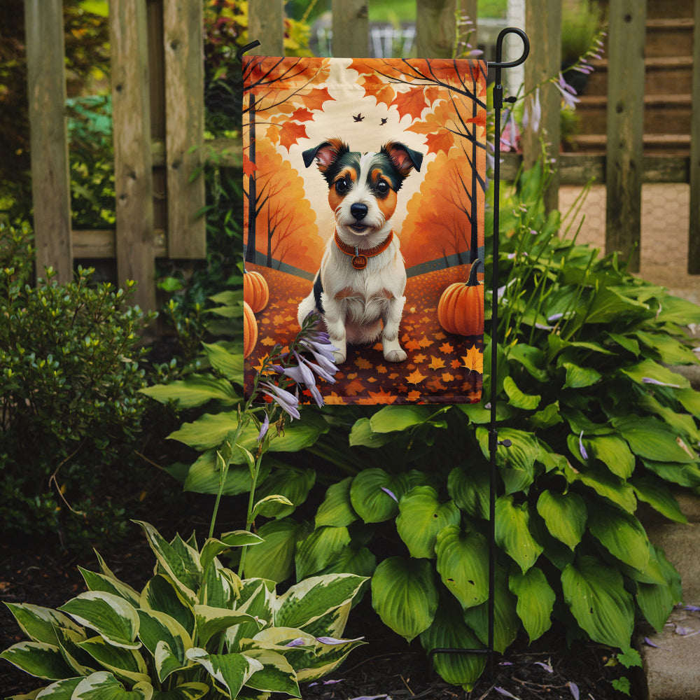 Jack Russell Terrier Fall Garden Flag