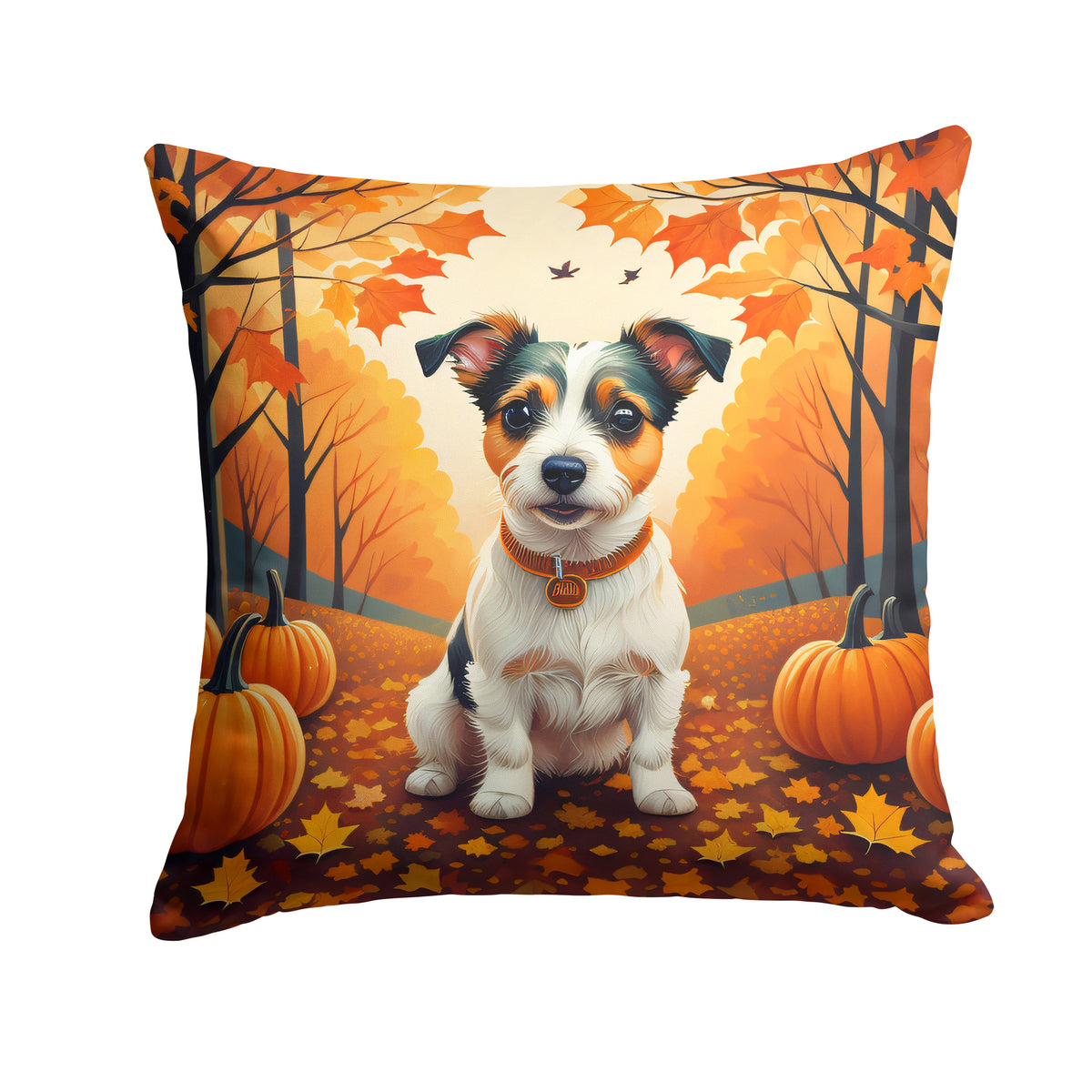 Buy this Jack Russell Terrier Fall Fabric Decorative Pillow