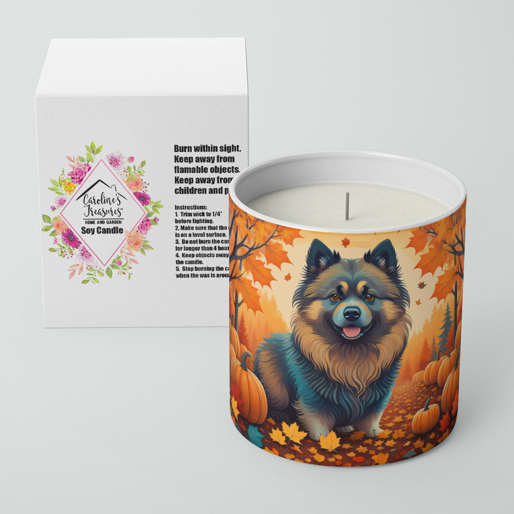 Keeshond Fall Decorative Soy Candle