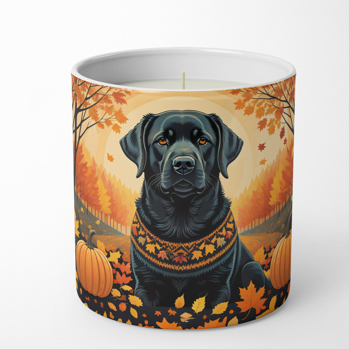 Buy this Black Labrador Retriever Fall Decorative Soy Candle