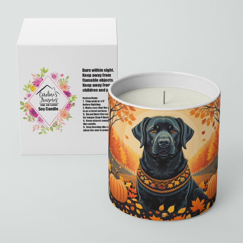 Black Labrador Retriever Fall Decorative Soy Candle