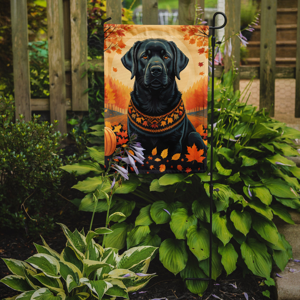 Black Labrador Retriever Fall Garden Flag