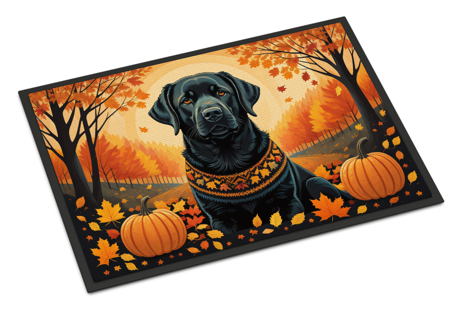 Buy this Black Labrador Retriever Fall Doormat 18x27