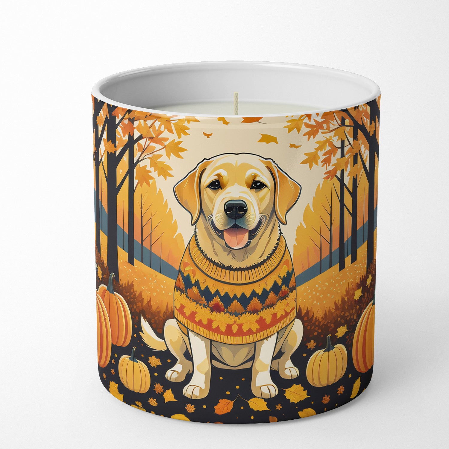Buy this Yellow Labrador Retriever Fall Decorative Soy Candle