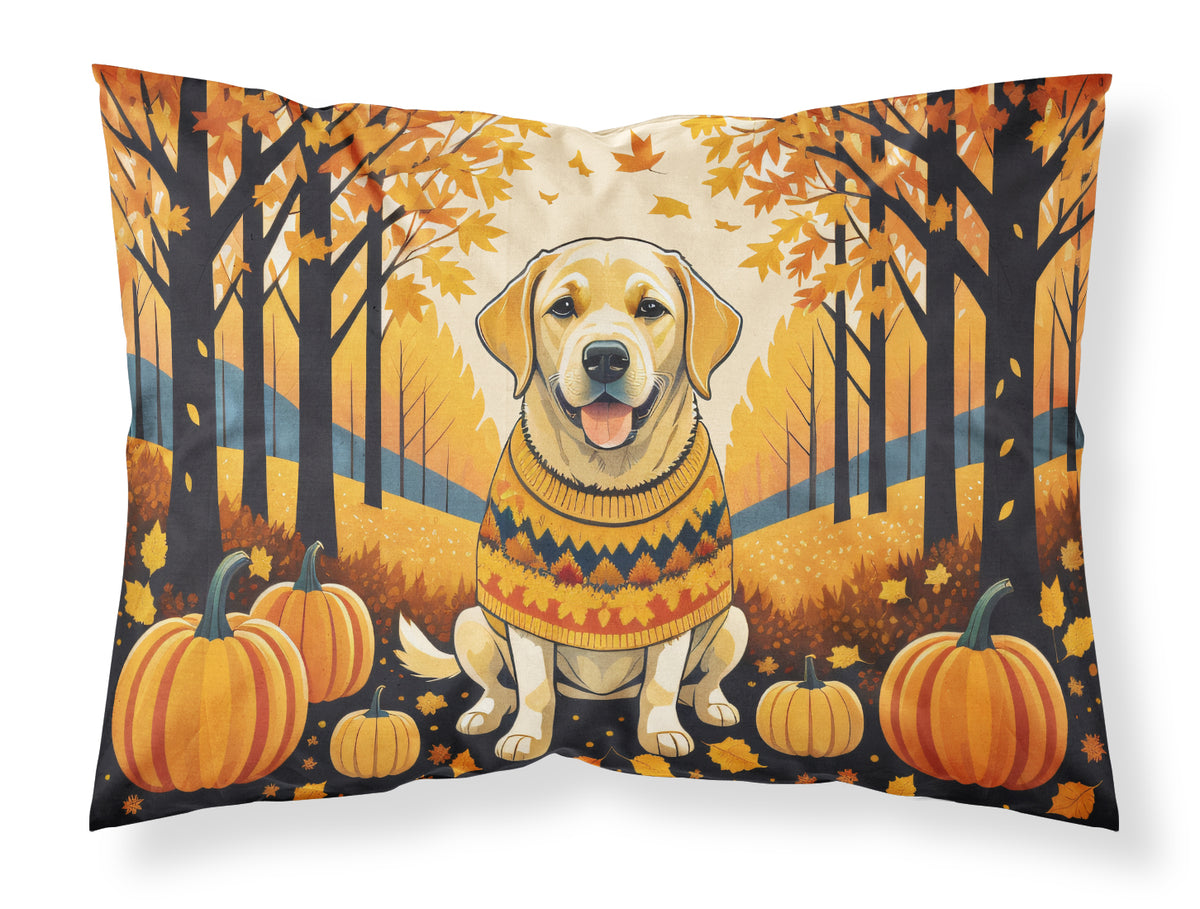 Buy this Yellow Labrador Retriever Fall Fabric Standard Pillowcase