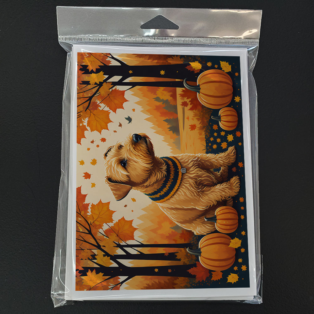 Lakeland Terrier Fall Greeting Cards and Envelopes Pack of 8