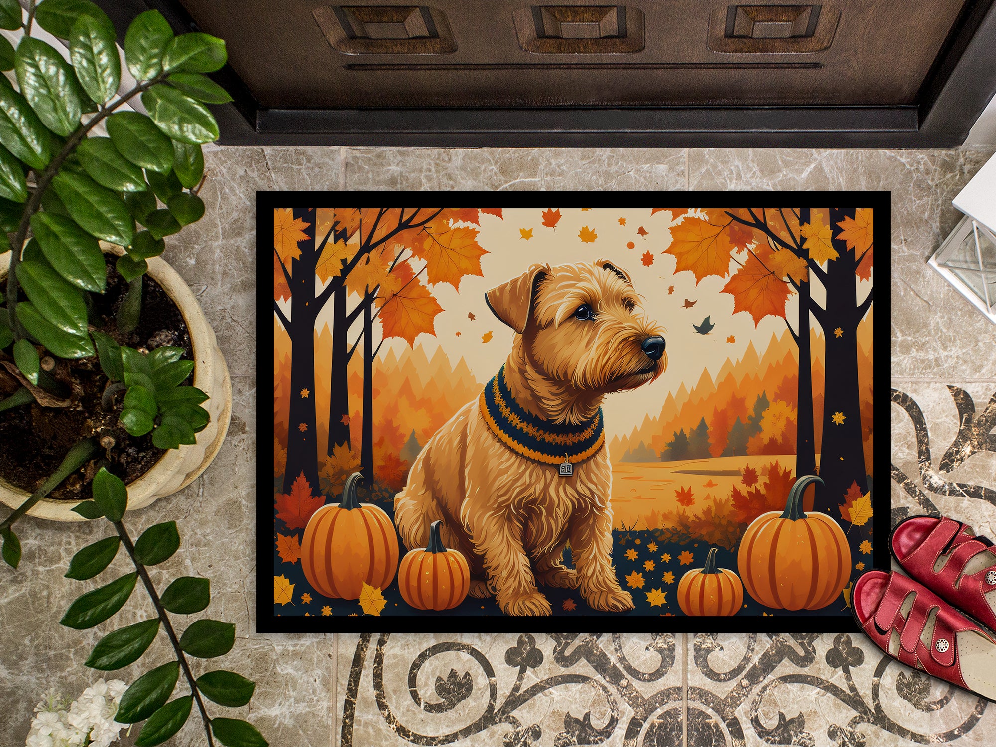 Lakeland Terrier Fall Doormat 18x27