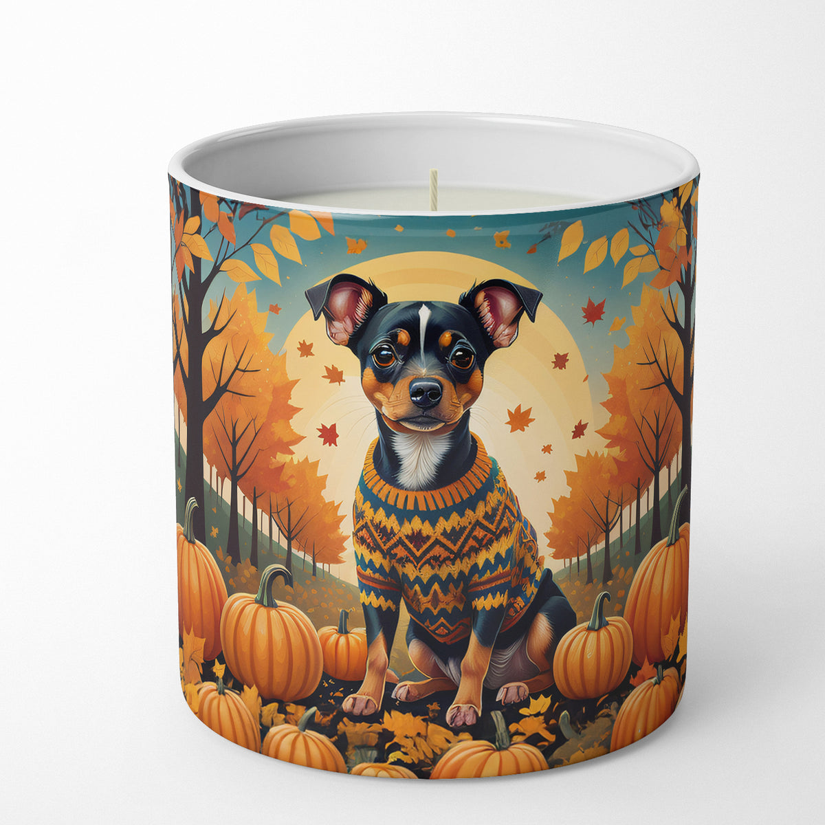 Buy this Miniature Pinscher Fall Decorative Soy Candle