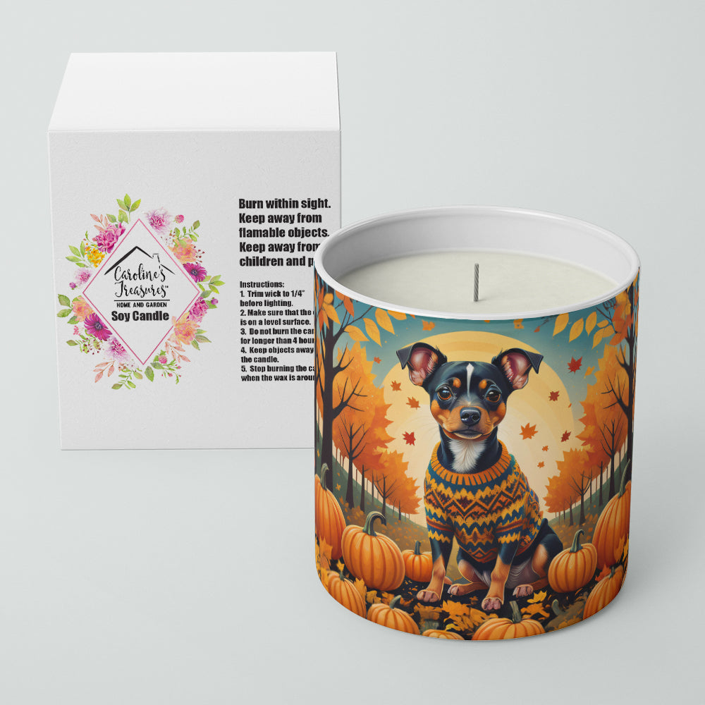 Miniature Pinscher Fall Decorative Soy Candle