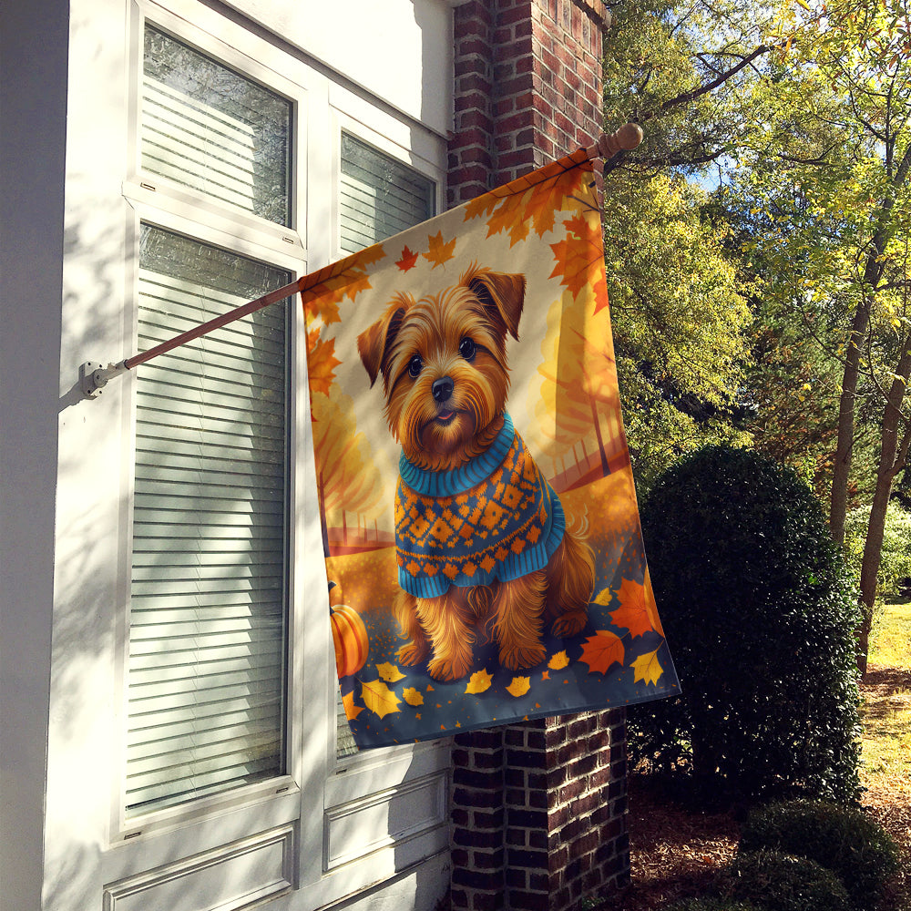 Norfolk Terrier Fall House Flag