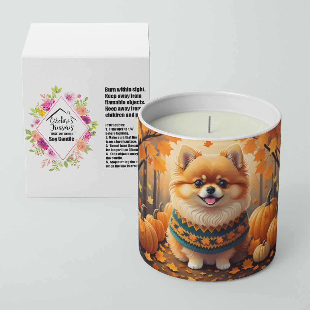 Pomeranian Fall Decorative Soy Candle