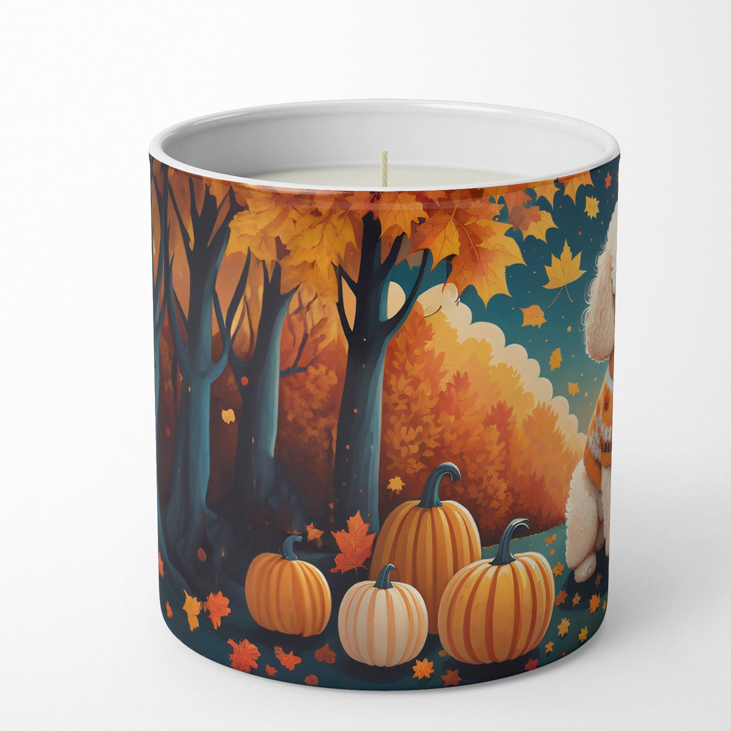 Poodle Fall Decorative Soy Candle