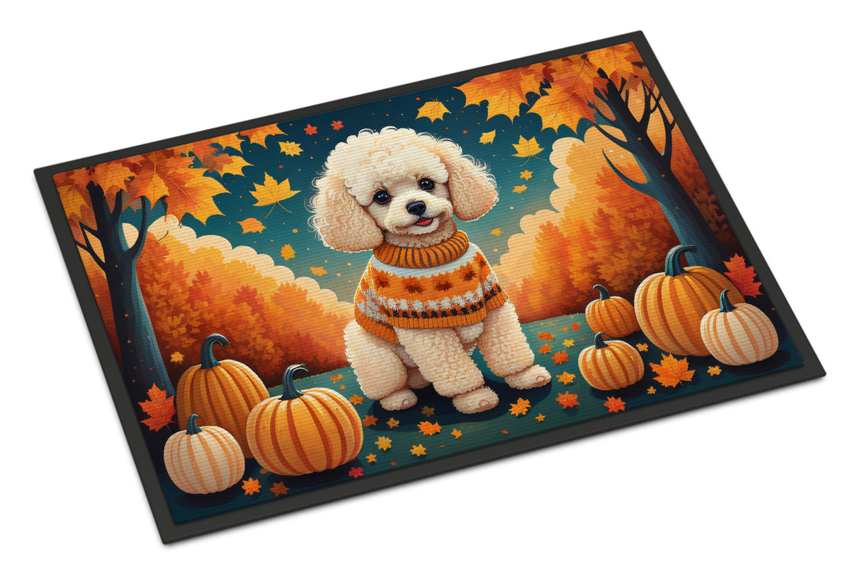 Buy this Poodle Fall Indoor or Outdoor Mat 24x36