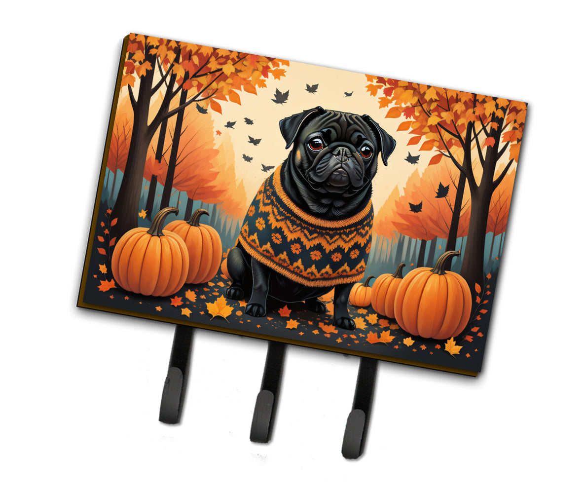 Buy this Black Pug Fall Leash or Key Holder