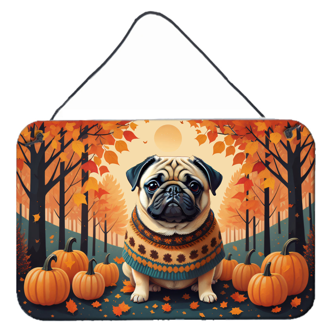 Buy this Fawn Pug Fall Wall or Door Hanging Prints