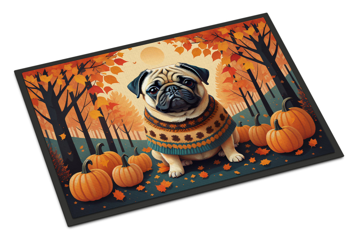 Buy this Fawn Pug Fall Indoor or Outdoor Mat 24x36