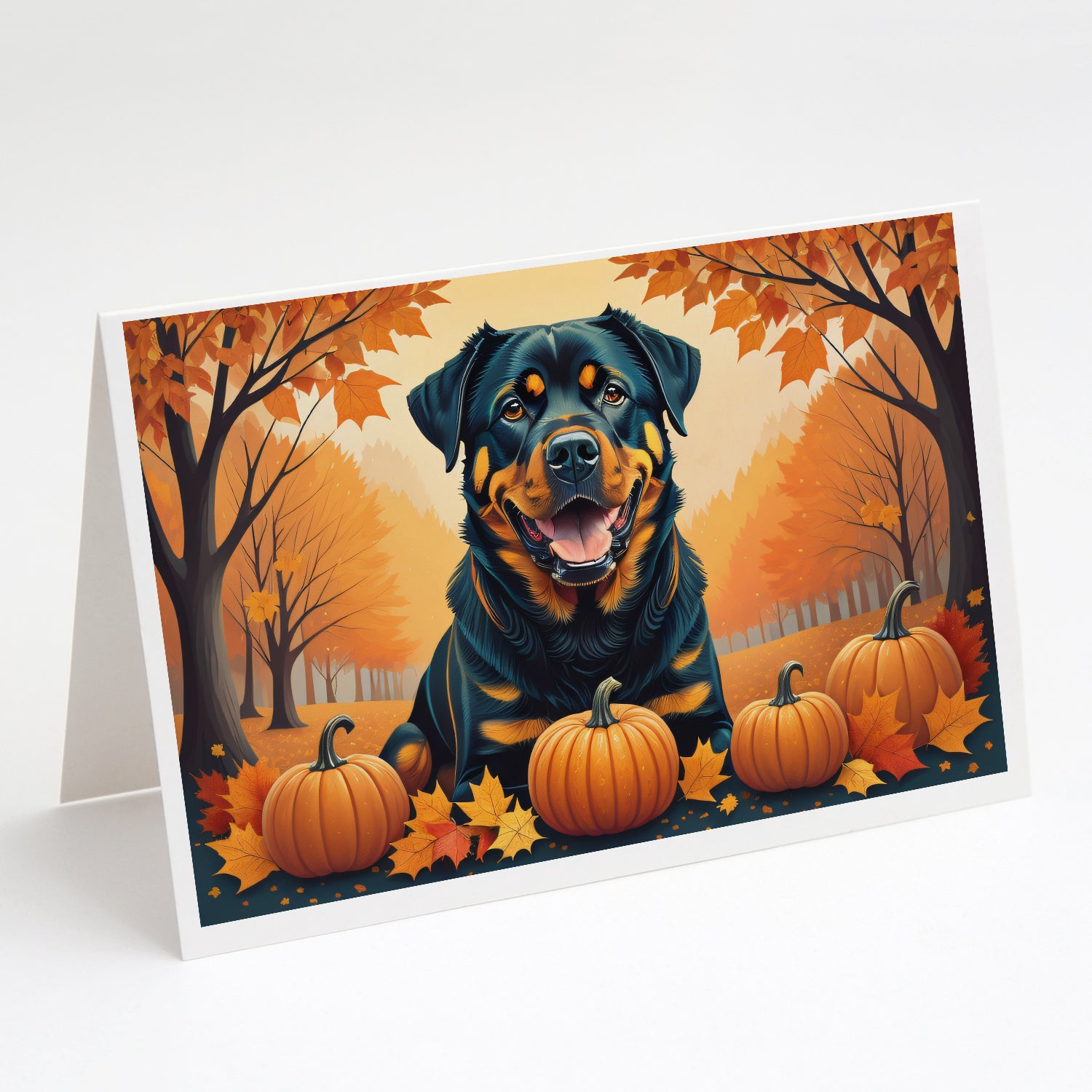 Buy this Rottweiler Fall Greeting Cards and Envelopes Pack of 8