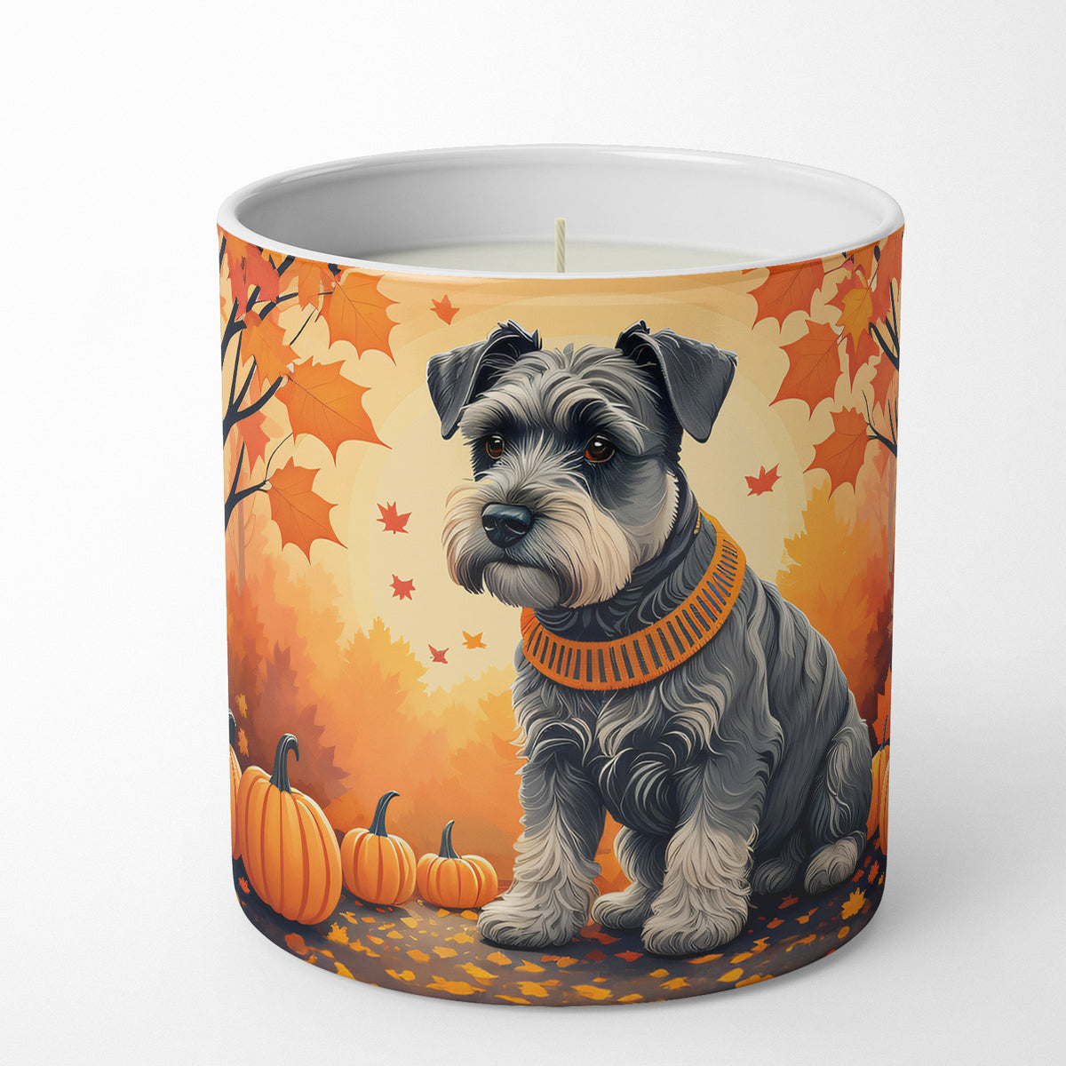 Buy this Schnauzer Fall Decorative Soy Candle
