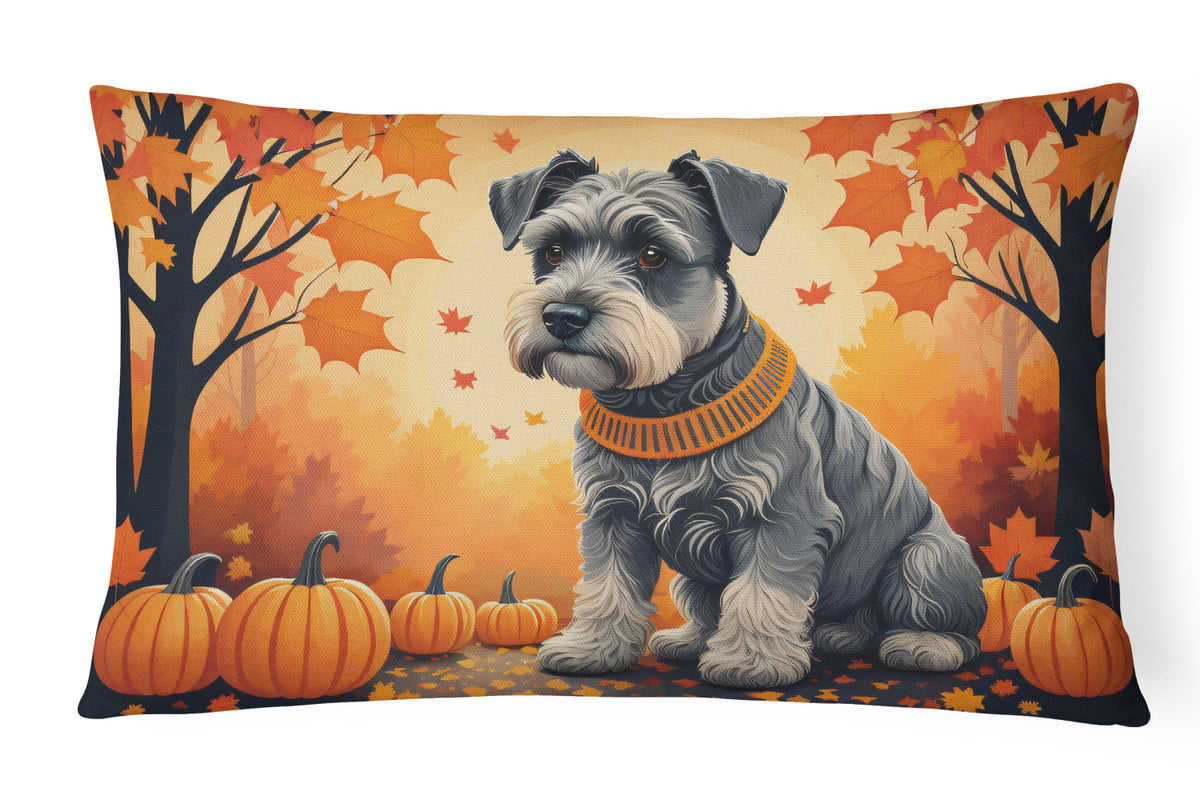 Buy this Schnauzer Fall Fabric Decorative Pillow
