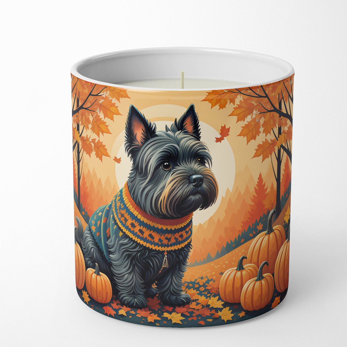 Buy this Scottish Terrier Fall Decorative Soy Candle