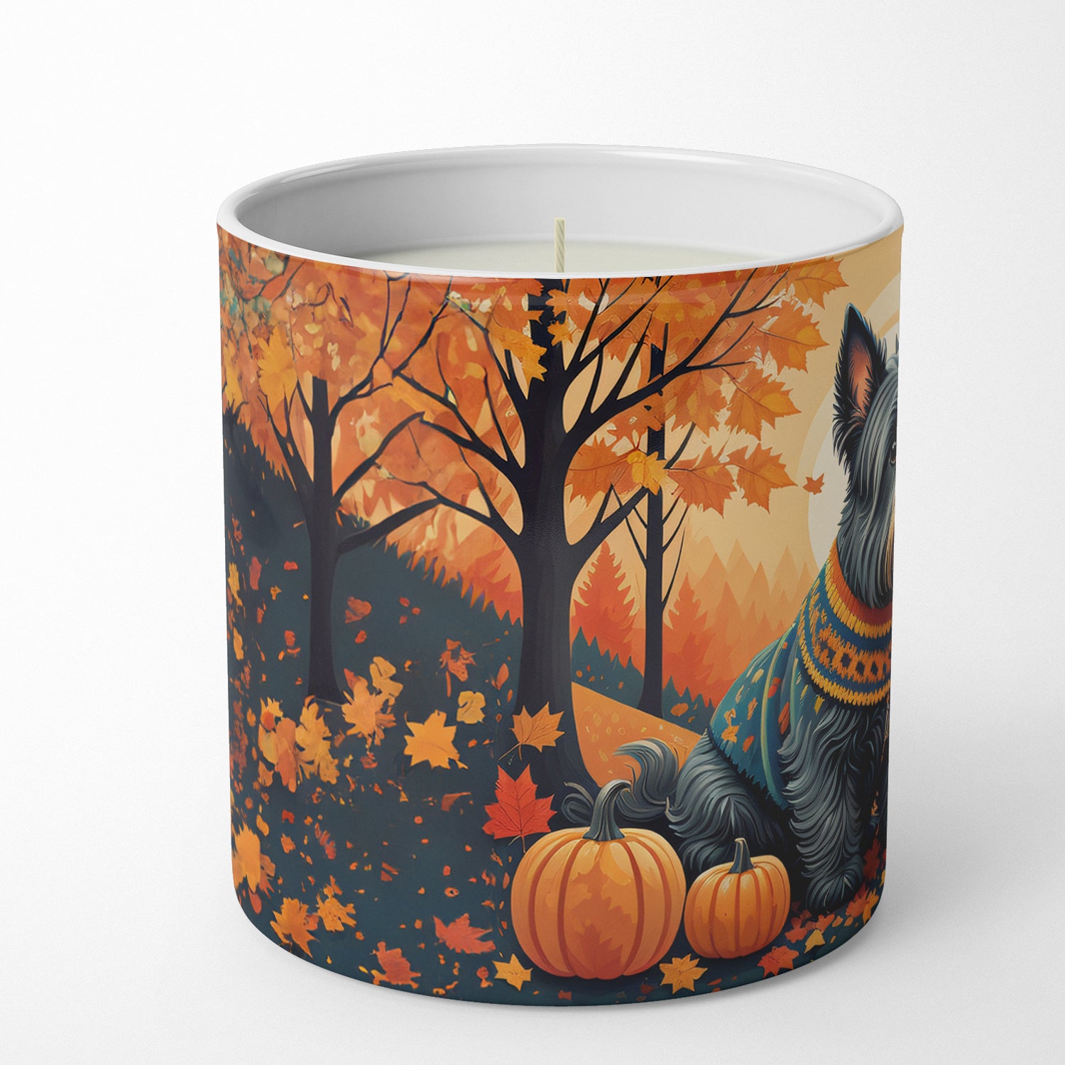 Scottish Terrier Fall Decorative Soy Candle