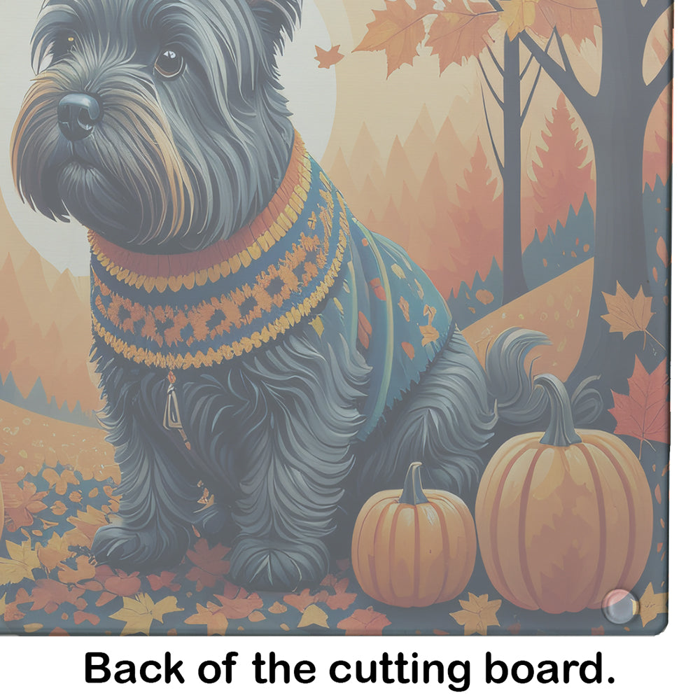 Scottish Terrier Fall Glass Cutting Board Large