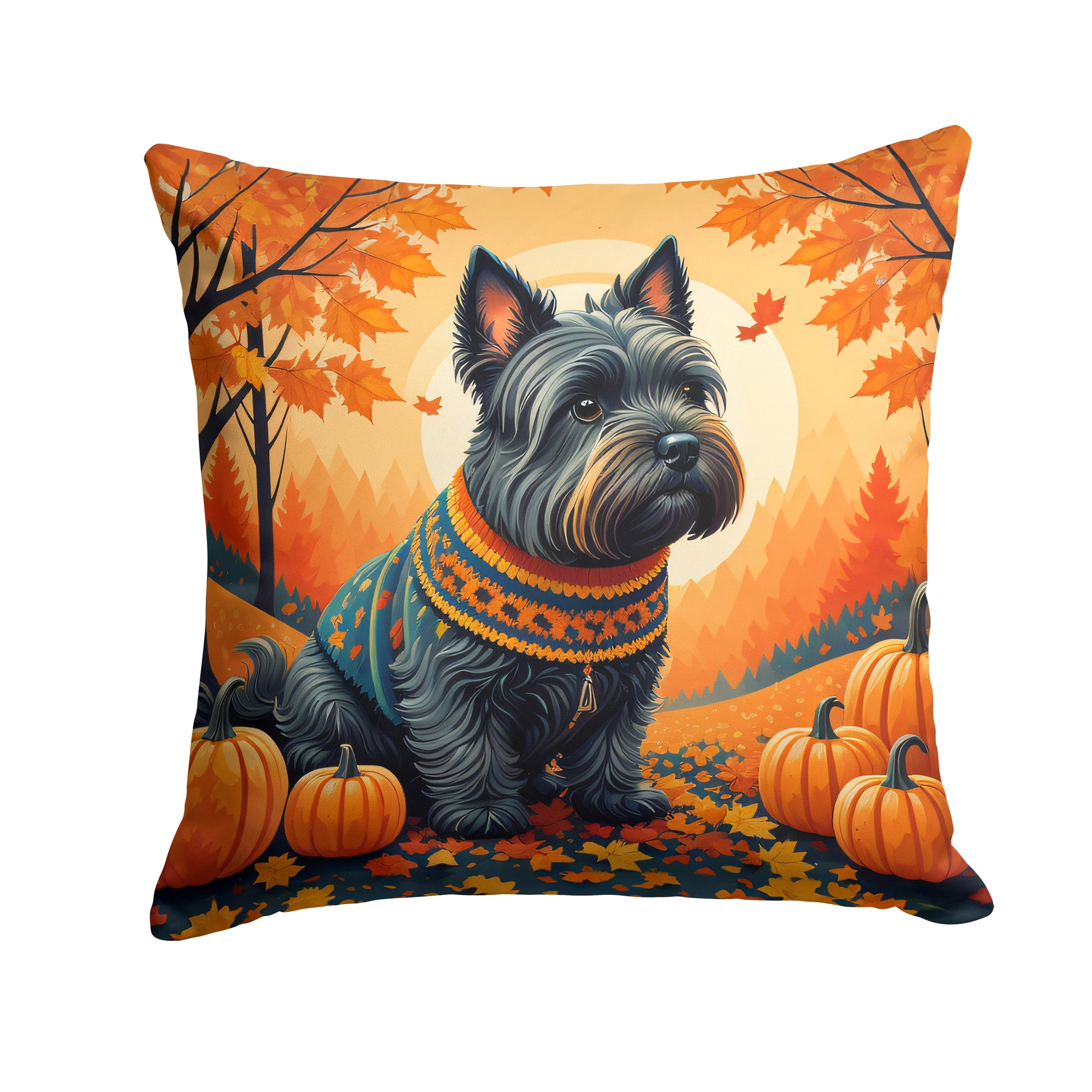 Buy this Scottish Terrier Fall Fabric Decorative Pillow