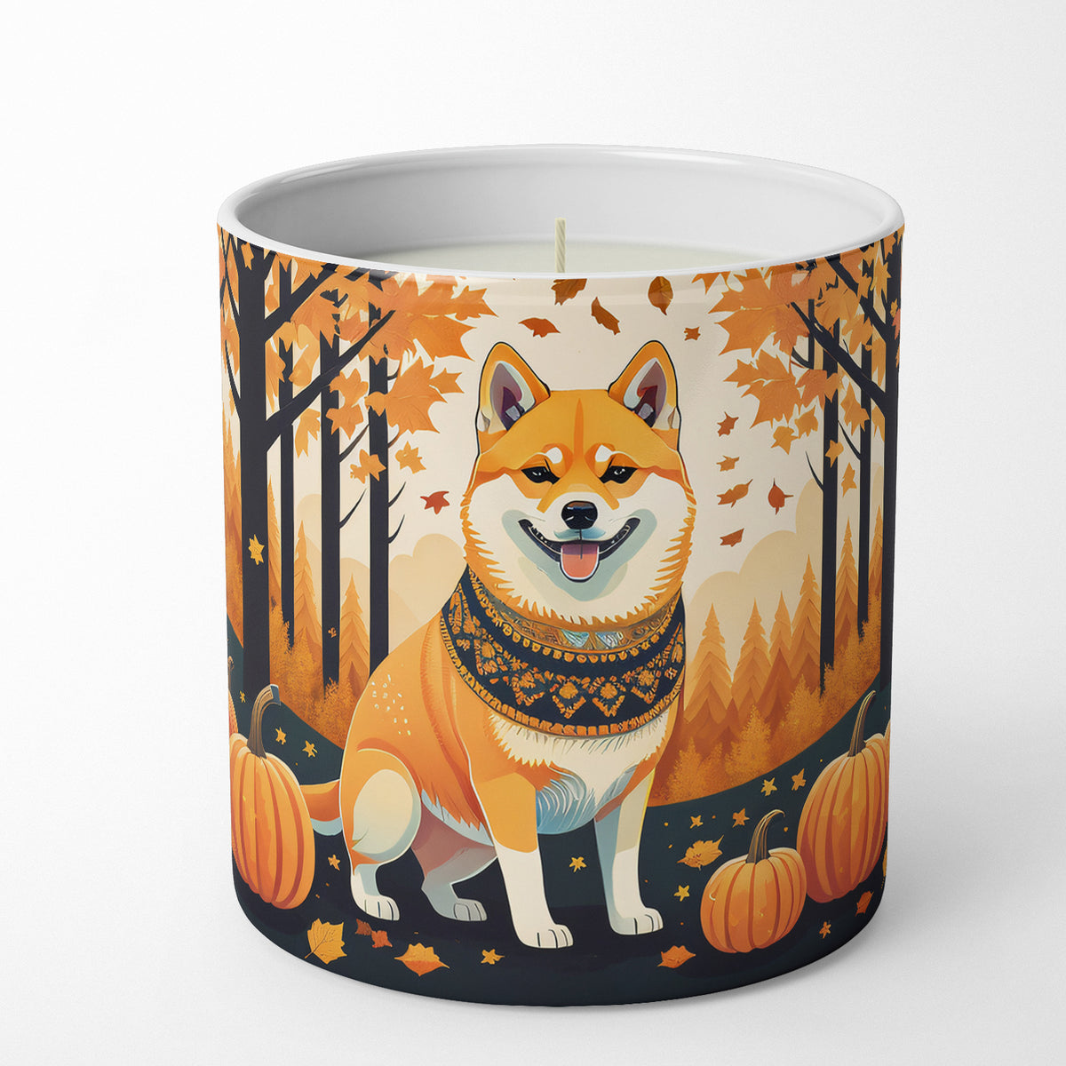 Buy this Shiba Inu Fall Decorative Soy Candle