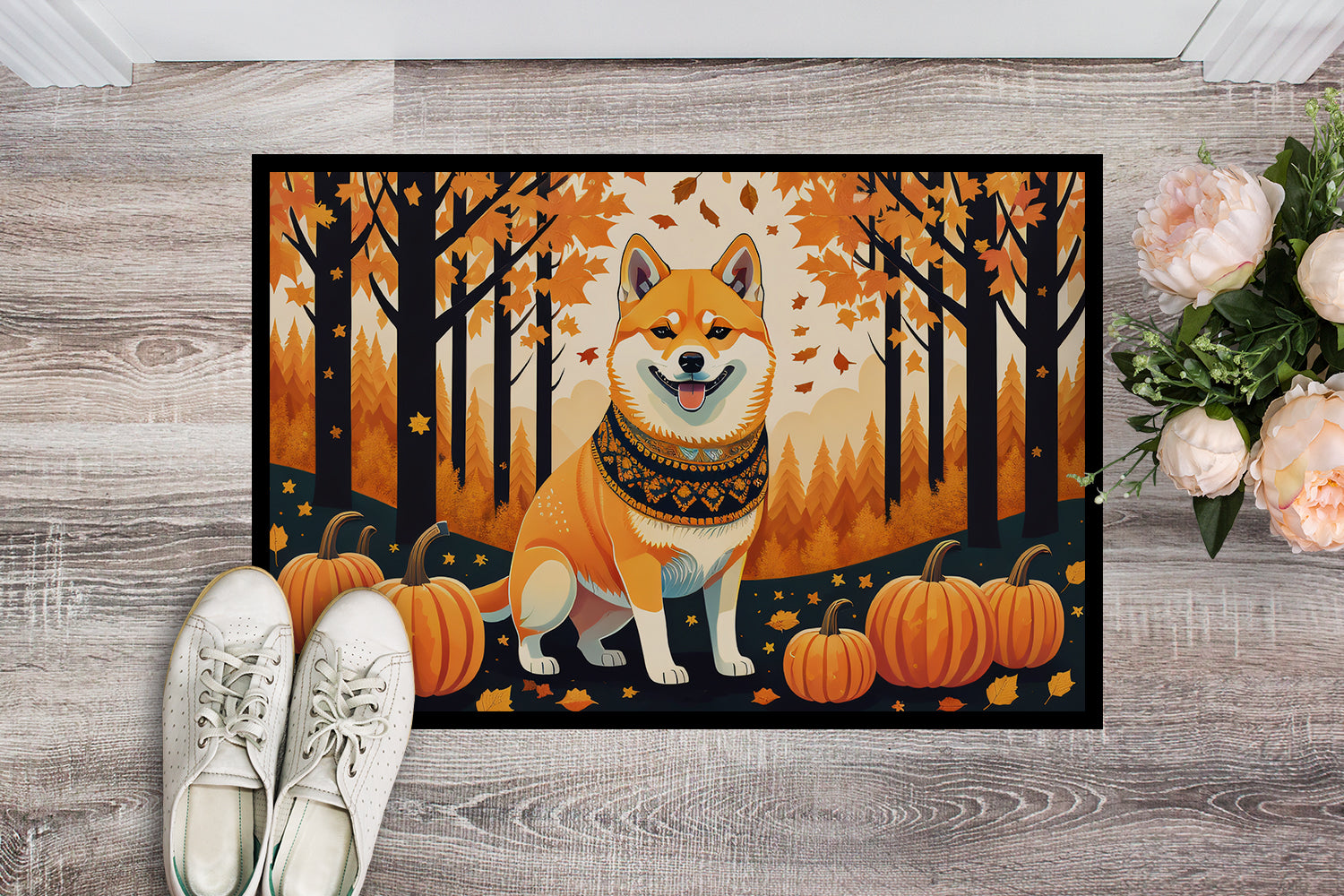 Buy this Shiba Inu Fall Doormat 18x27