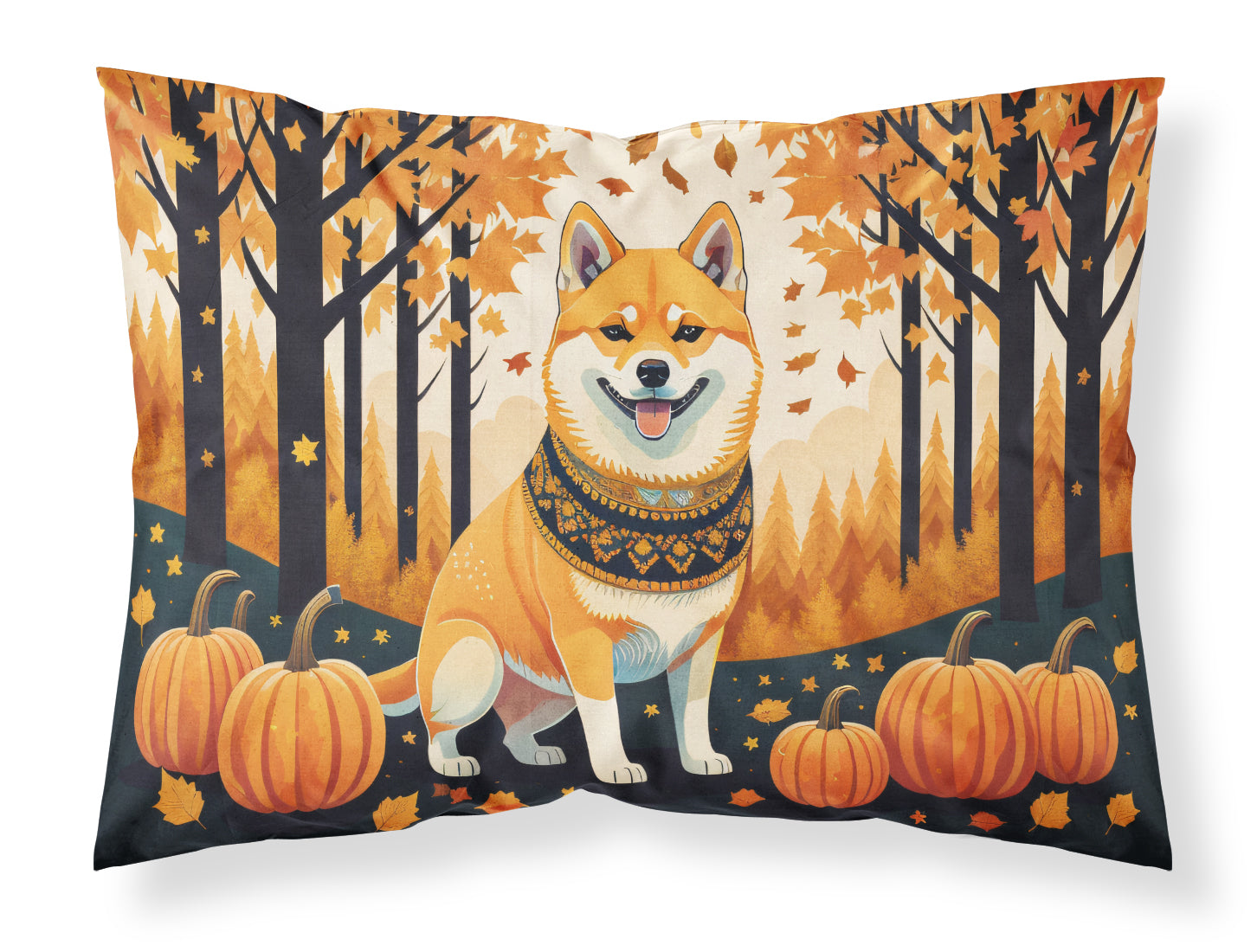 Buy this Shiba Inu Fall Fabric Standard Pillowcase