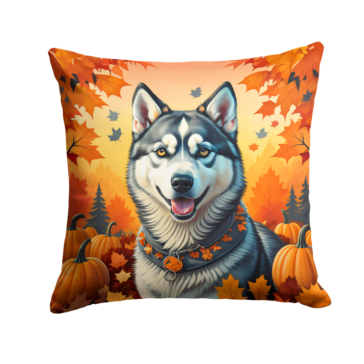 Buy this Siberian Husky Fall Fabric Decorative Pillow