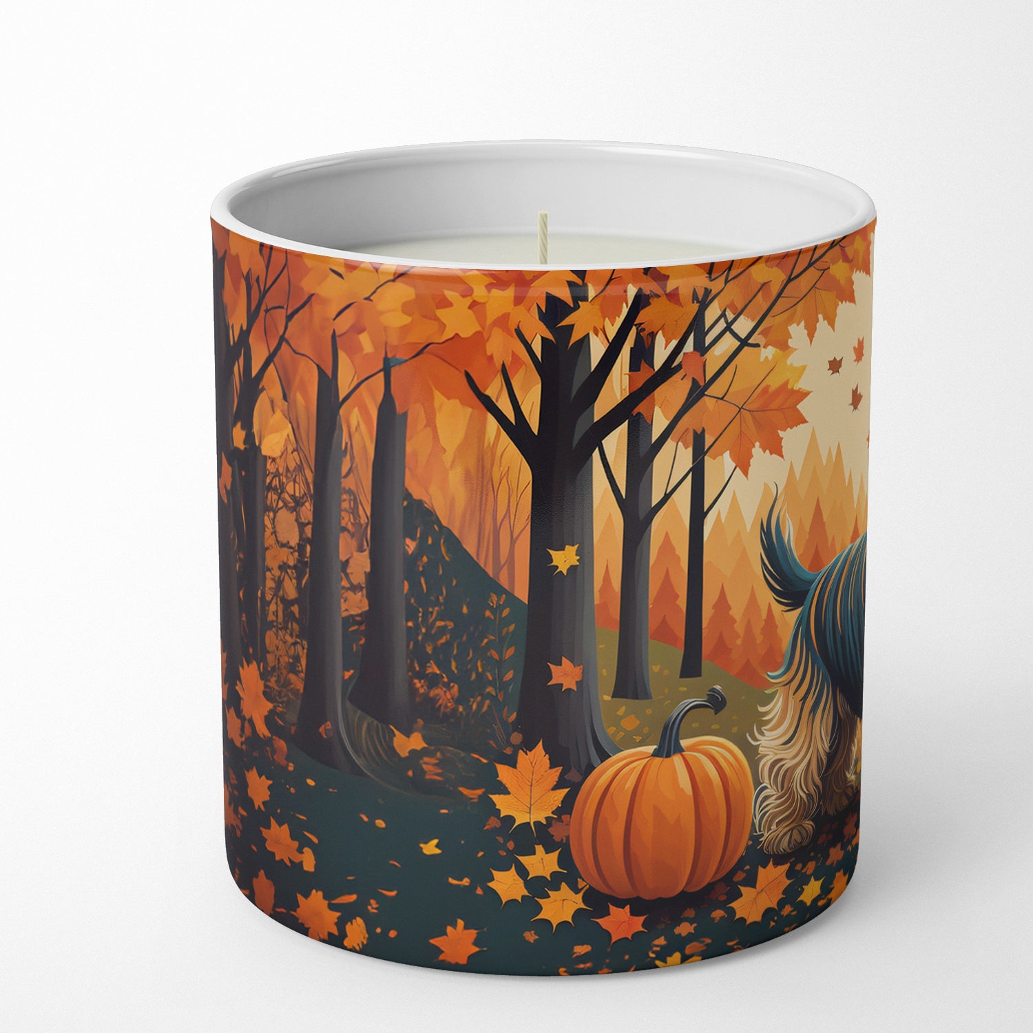Silky Terrier Fall Decorative Soy Candle
