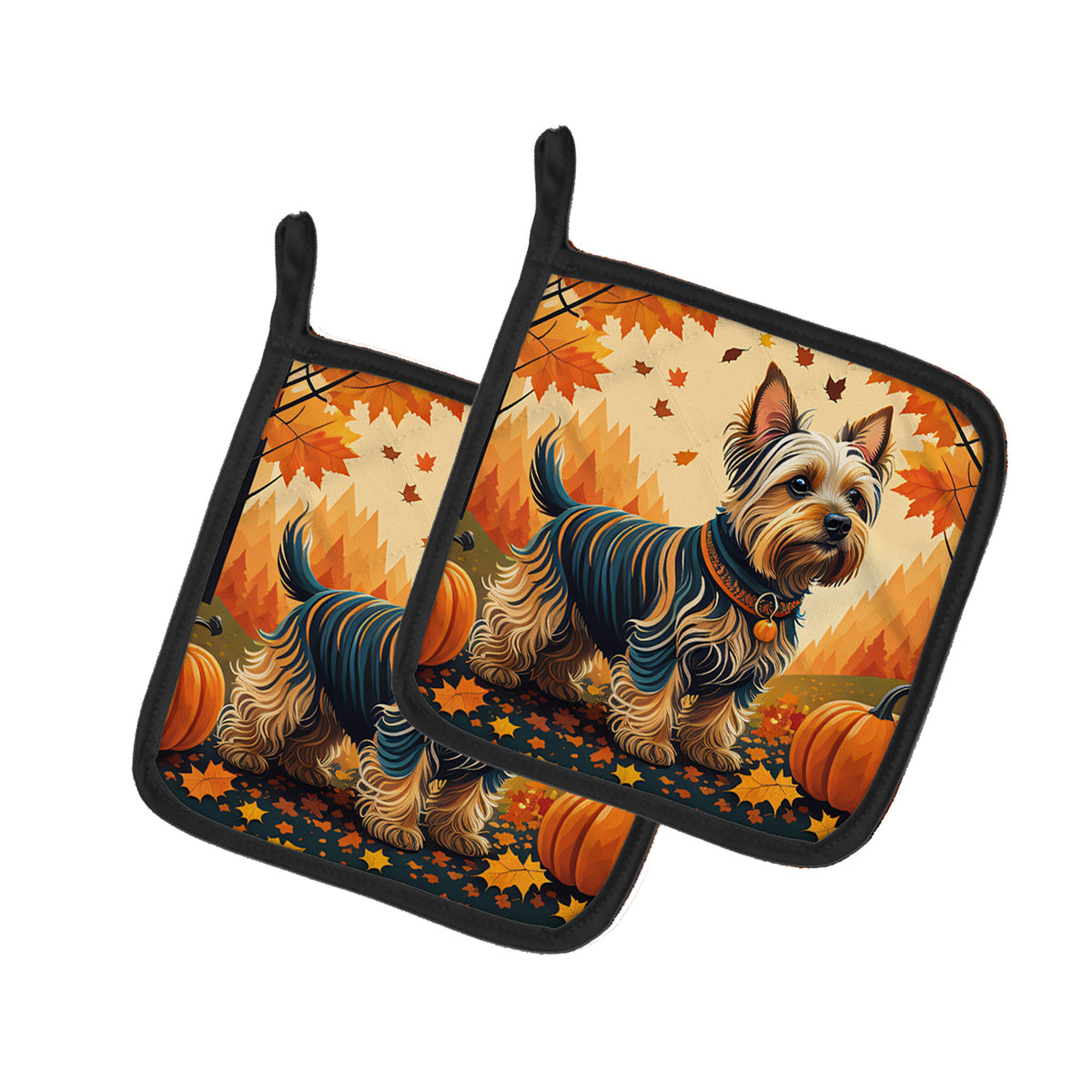 Buy this Silky Terrier Fall Pair of Pot Holders