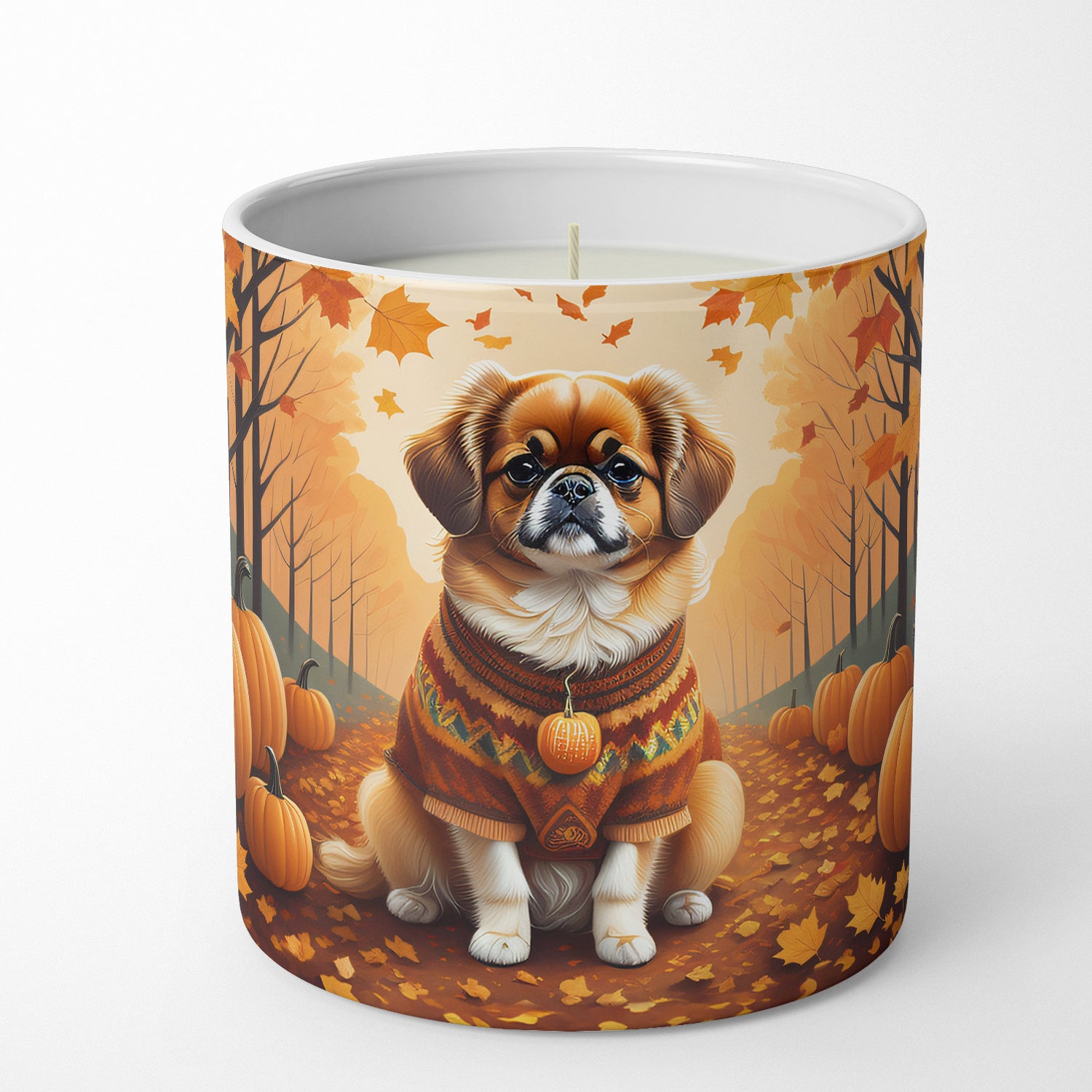 Buy this Tibetan Spaniel Fall Decorative Soy Candle