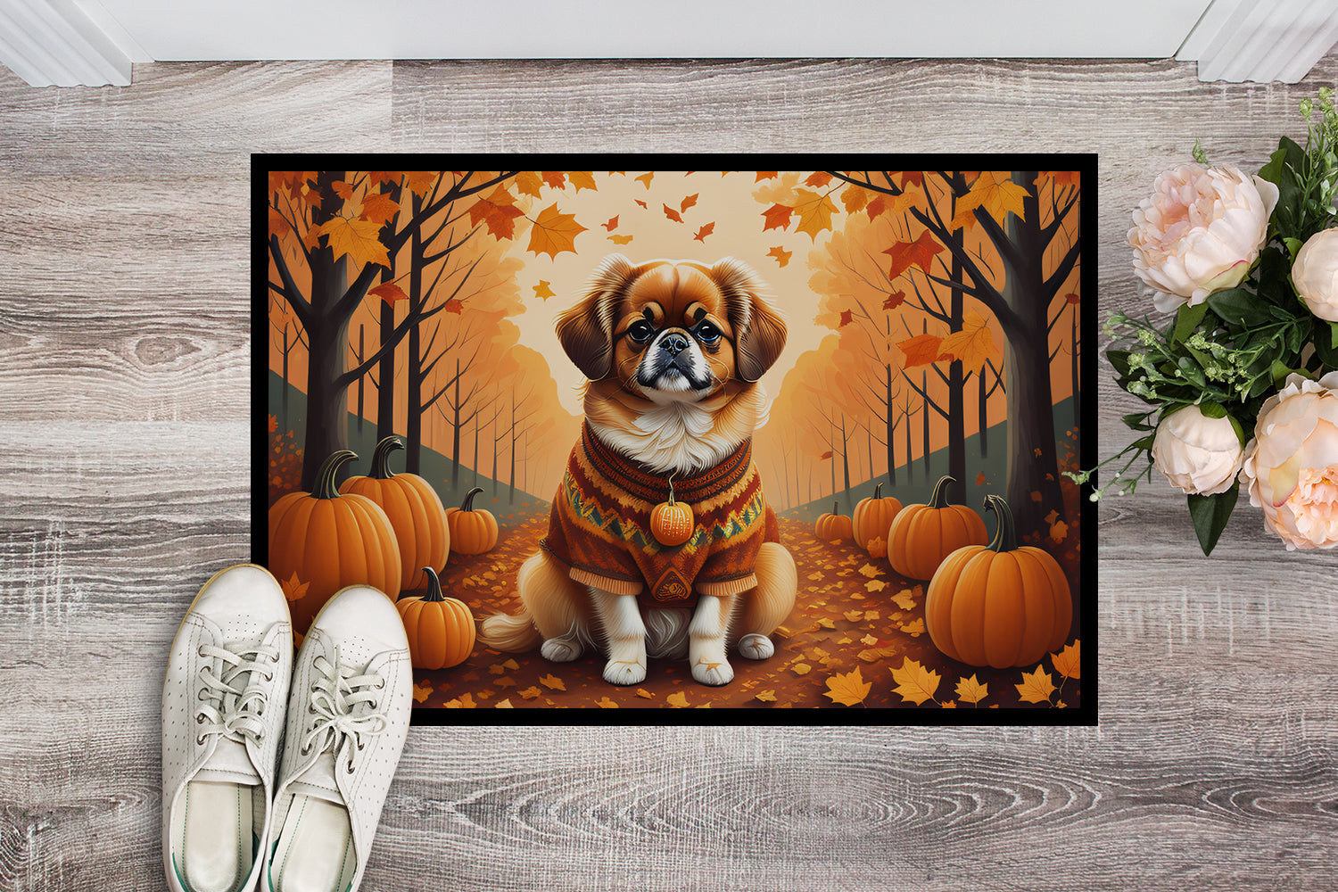 Buy this Tibetan Spaniel Fall Doormat 18x27
