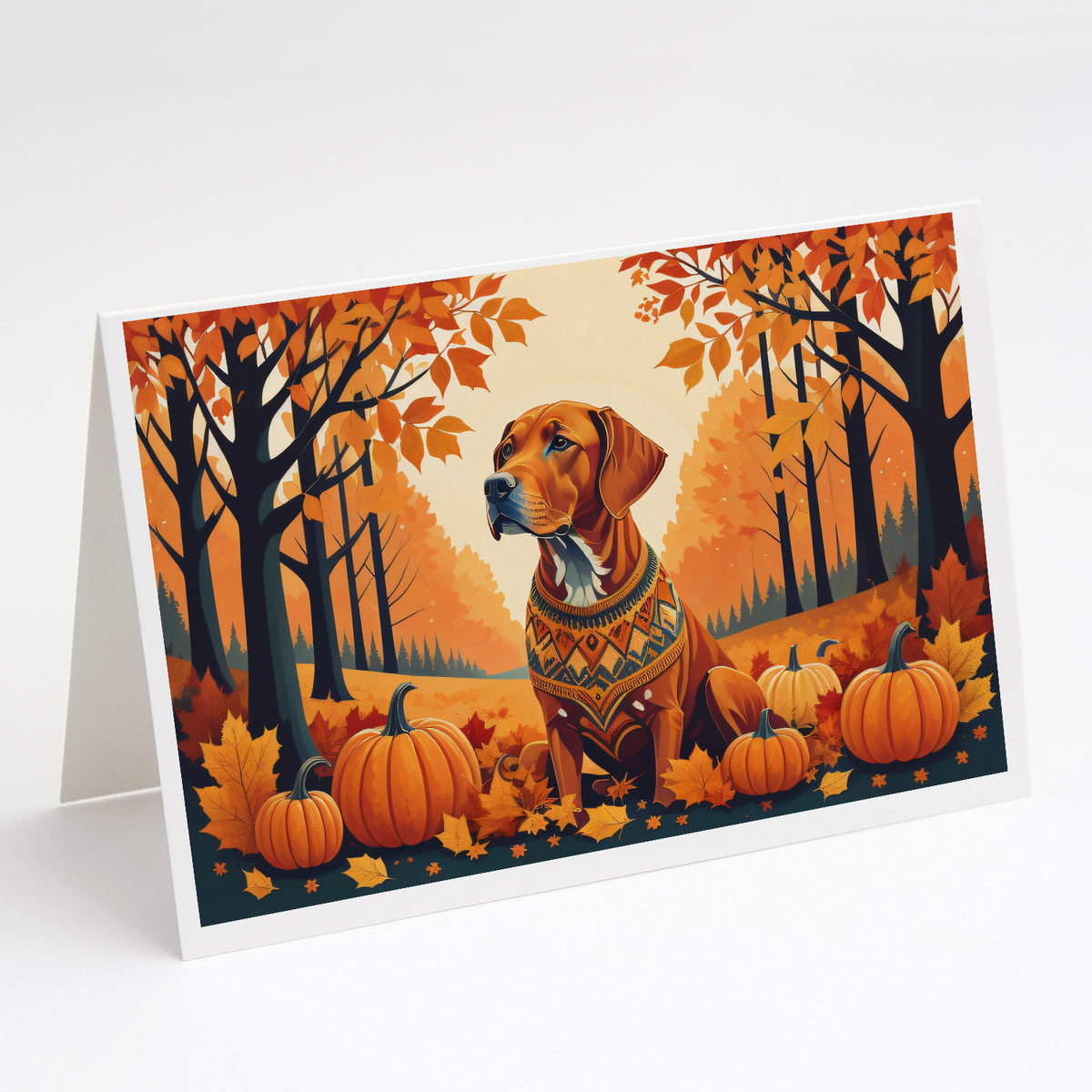 Buy this Vizsla Fall Greeting Cards and Envelopes Pack of 8