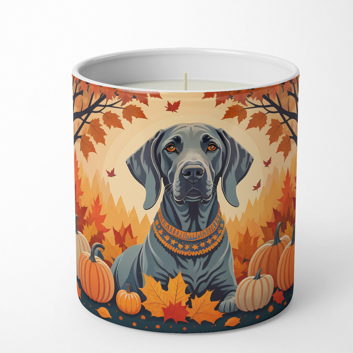 Buy this Weimaraner Fall Decorative Soy Candle