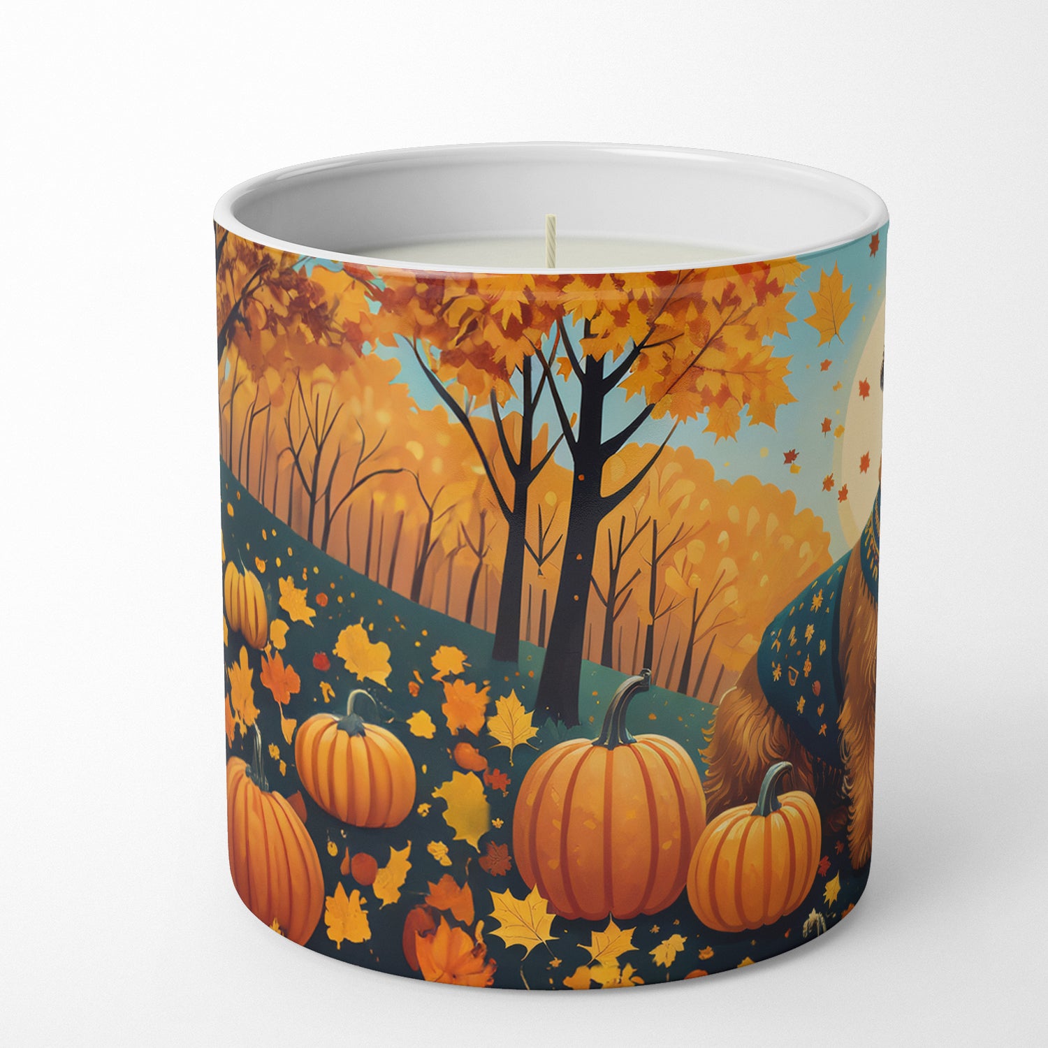 Welsh Terrier Fall Decorative Soy Candle