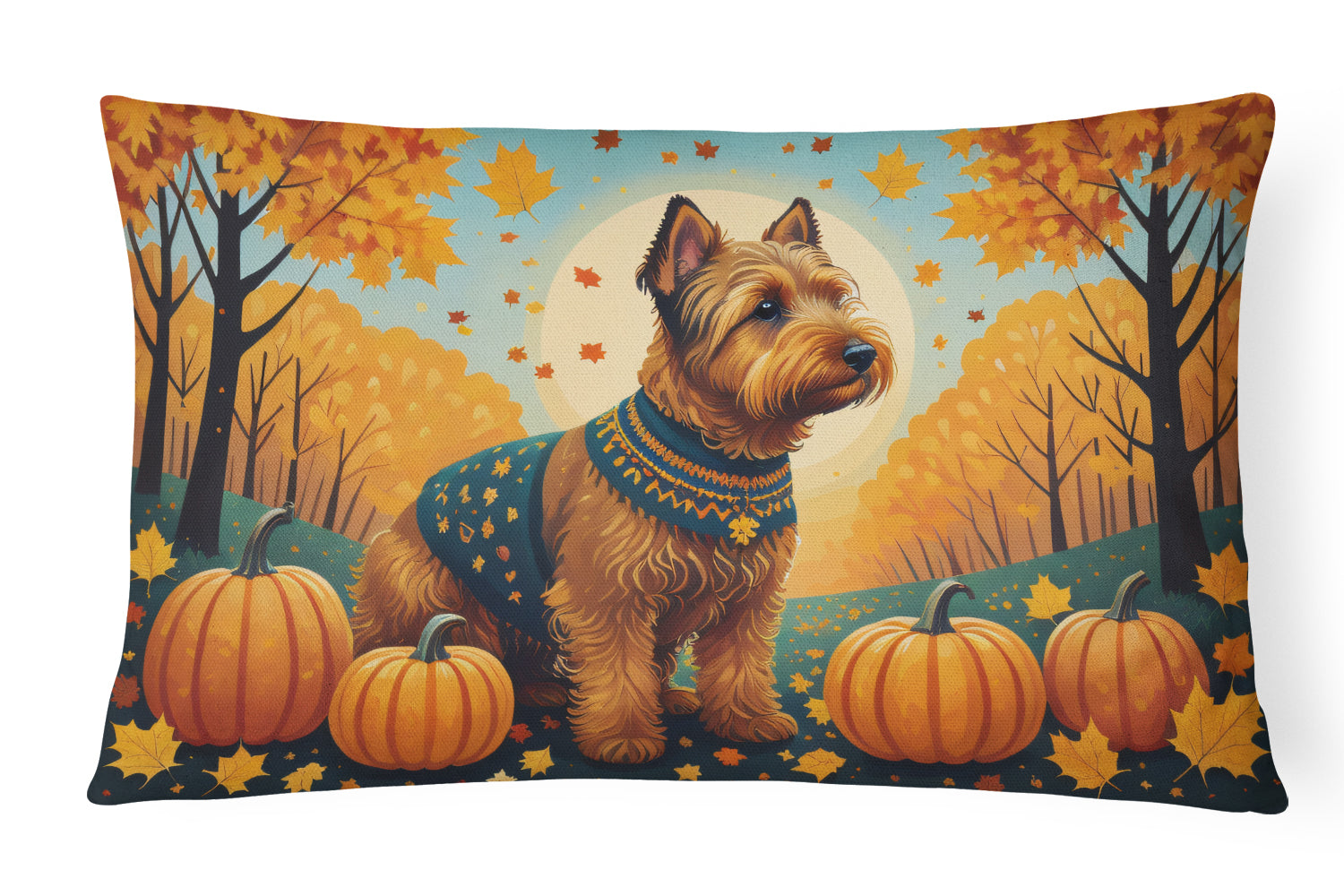 Buy this Welsh Terrier Fall Fabric Decorative Pillow