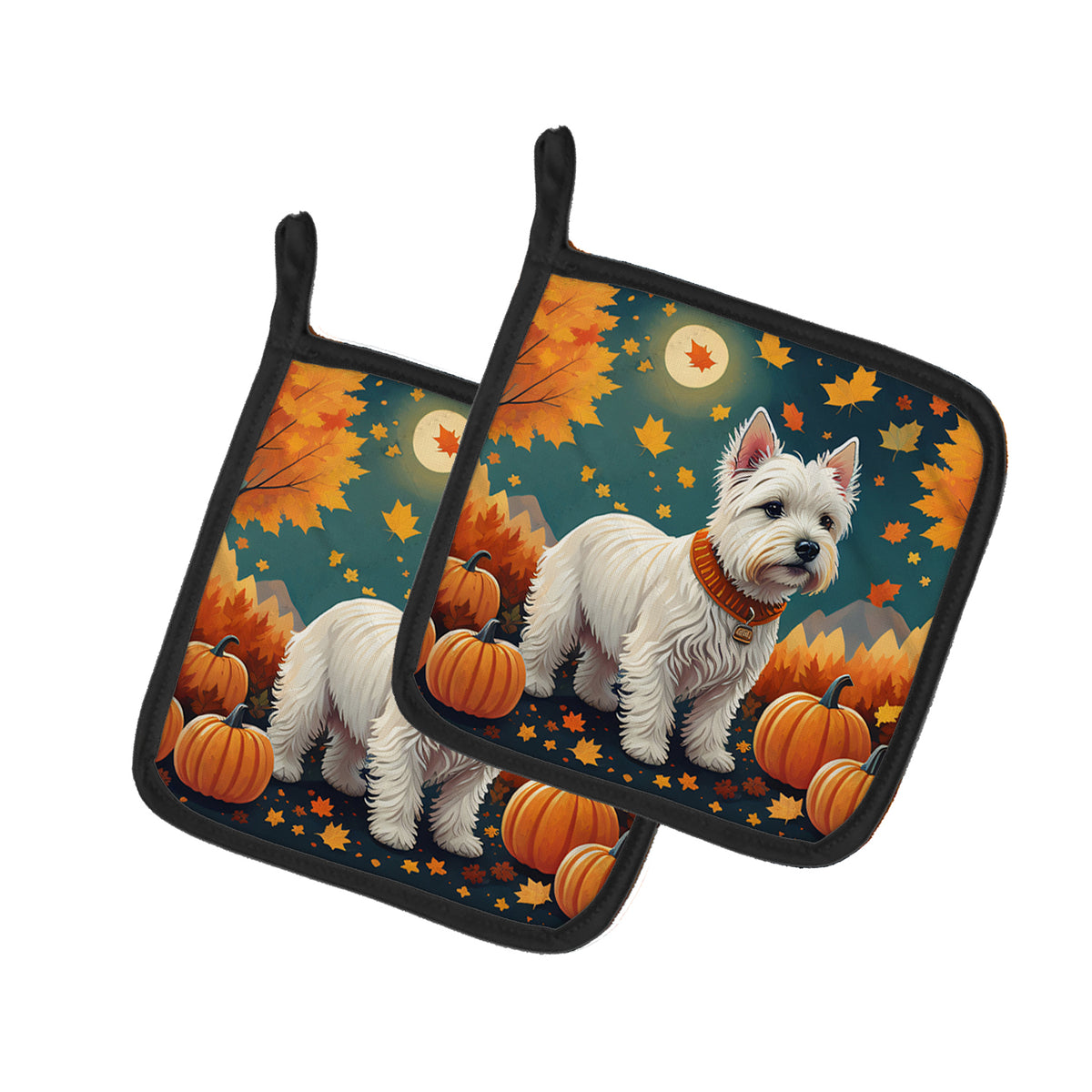 Buy this Westie Fall Pair of Pot Holders