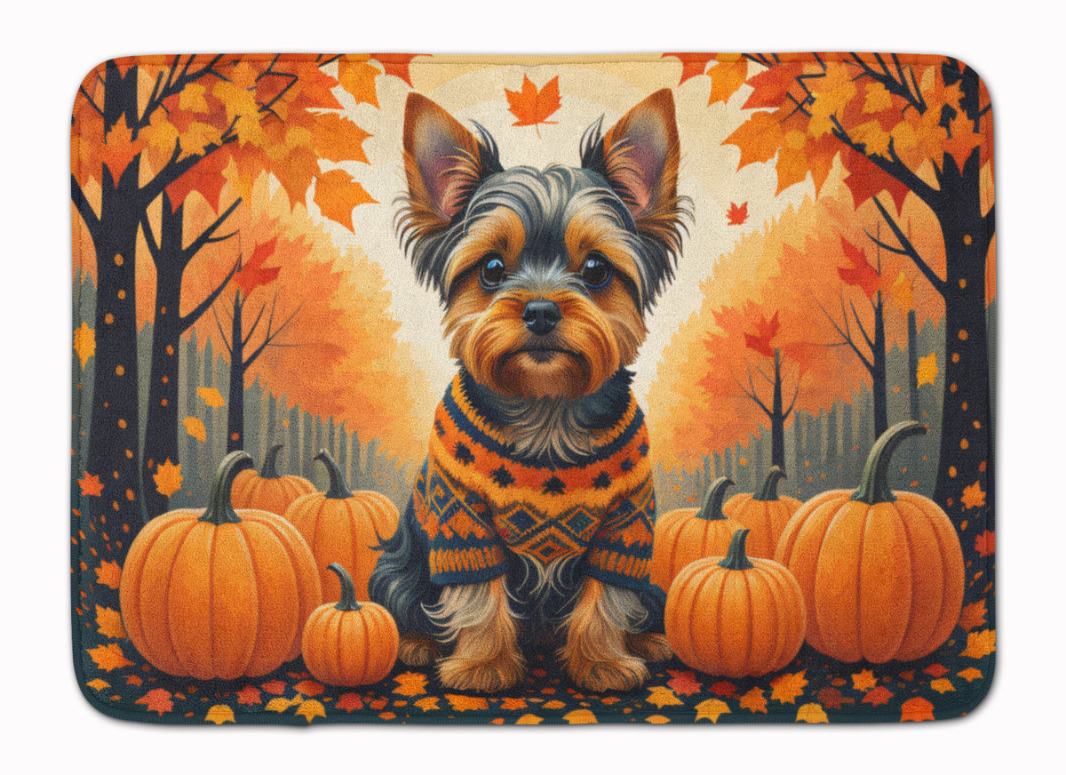 Buy this Yorkshire Terrier Fall Memory Foam Kitchen Mat