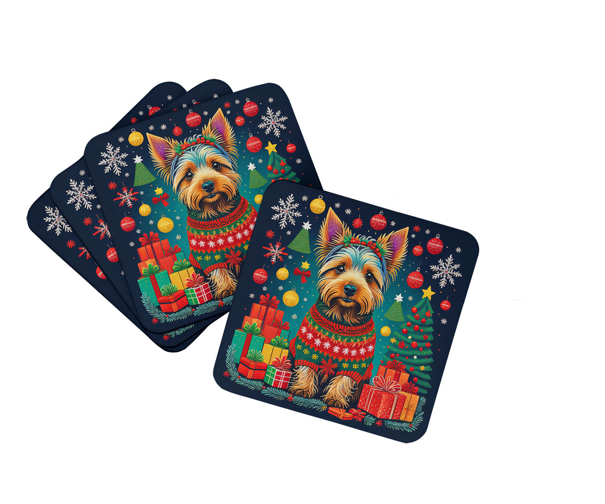 Buy this Australian Terrier Christmas Foam Coasters